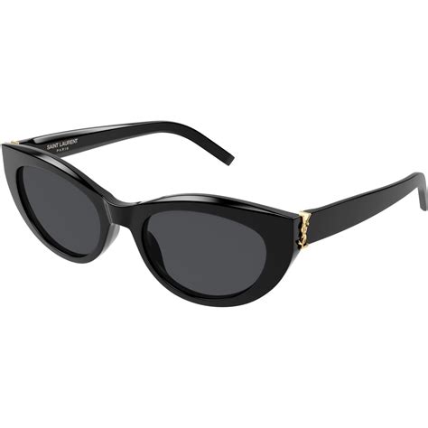 Yves Saint Laurent Women's Sunglasses Black Purple Lenses 